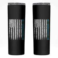 Minnesota MN State Pride Vintage American Flag Skinny Tumbler