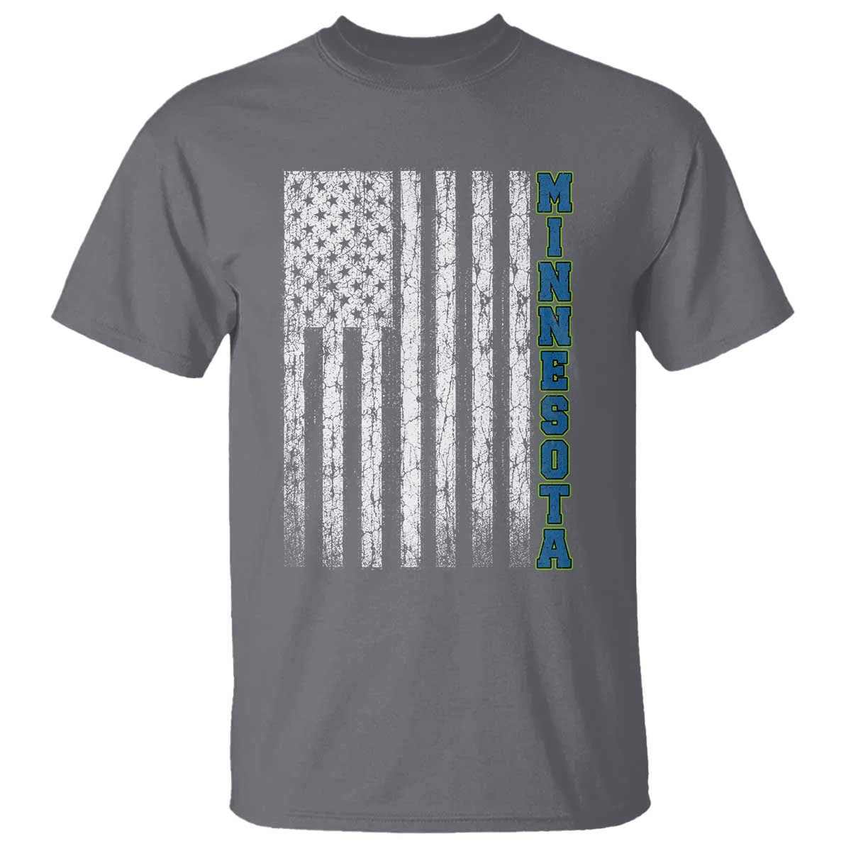 Minnesota MN State Pride Vintage American Flag T Shirt