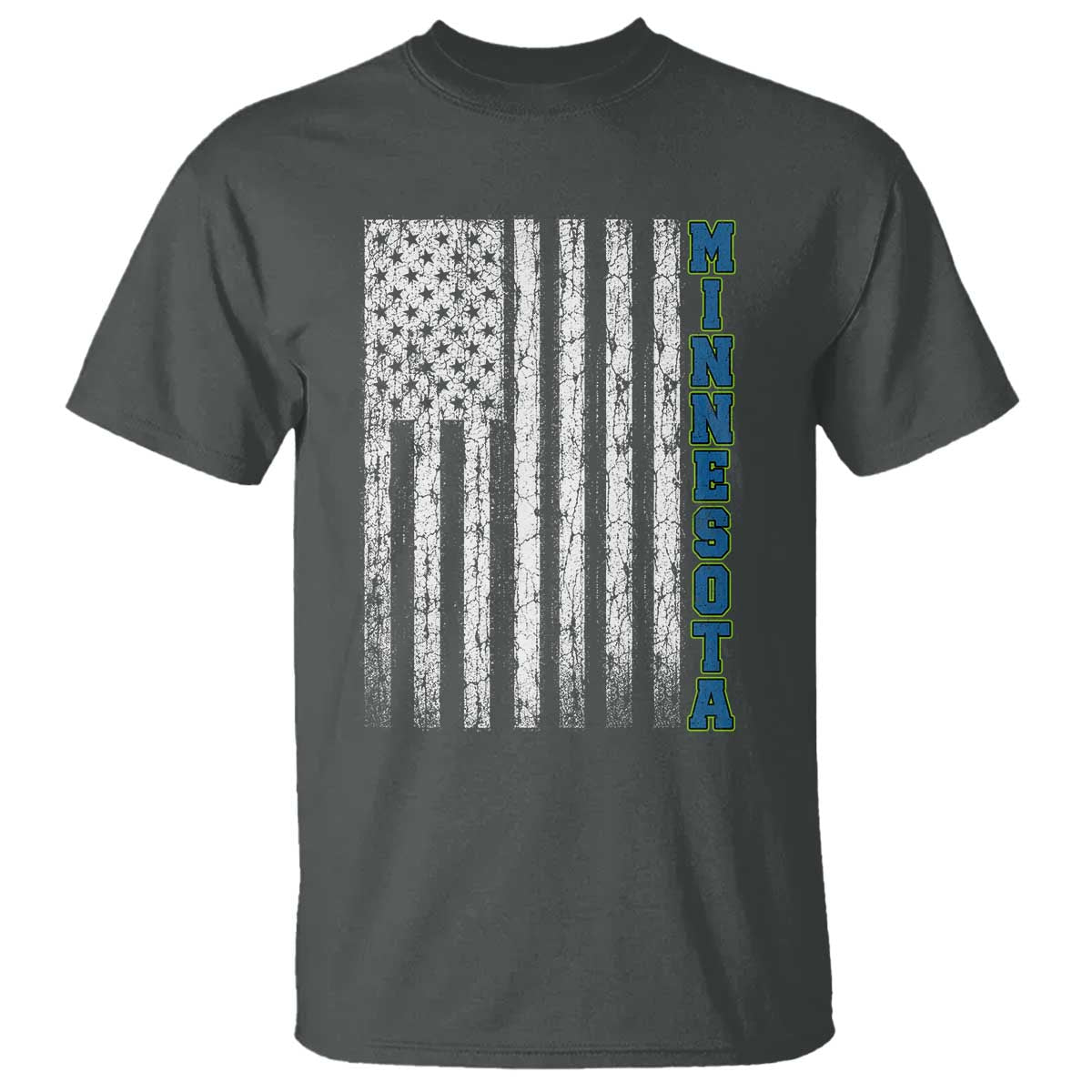 Minnesota MN State Pride Vintage American Flag T Shirt