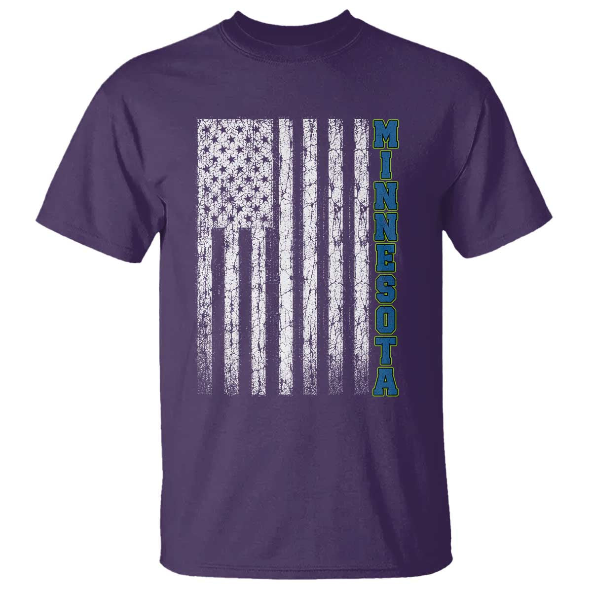 Minnesota MN State Pride Vintage American Flag T Shirt