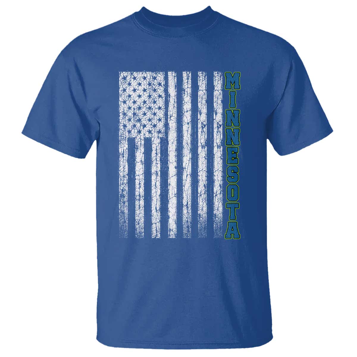 Minnesota MN State Pride Vintage American Flag T Shirt