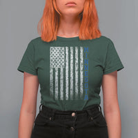 Minnesota MN State Pride Vintage American Flag T Shirt For Women