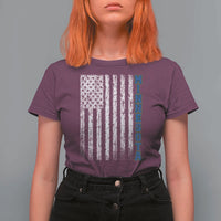 Minnesota MN State Pride Vintage American Flag T Shirt For Women