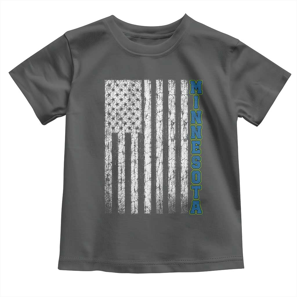 Minnesota MN State Pride Vintage American Flag Toddler T Shirt