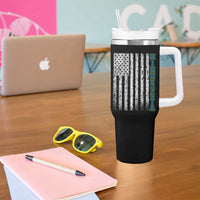 Minnesota MN State Pride Vintage American Flag Tumbler With Handle