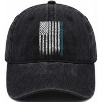 Minnesota MN State Pride Vintage American Flag Washed Cotton Baseball Cap