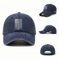 Minnesota MN State Pride Vintage American Flag Washed Cotton Baseball Cap