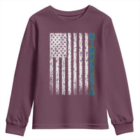 Minnesota MN State Pride Vintage American Flag Youth Sweatshirt