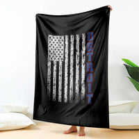 Detroit Michigan State Pride Vintage American Flag Throw Blanket