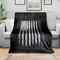 Detroit Michigan State Pride Vintage American Flag Throw Blanket