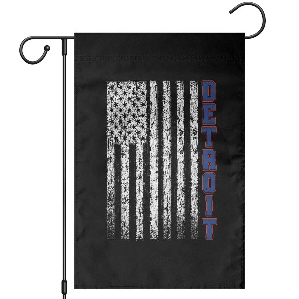 Detroit Michigan State Pride Vintage American Flag Garden Flag