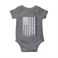 Detroit Michigan State Pride Vintage American Flag Baby Onesie