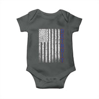 Detroit Michigan State Pride Vintage American Flag Baby Onesie