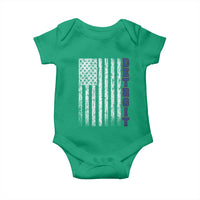 Detroit Michigan State Pride Vintage American Flag Baby Onesie