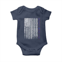 Detroit Michigan State Pride Vintage American Flag Baby Onesie