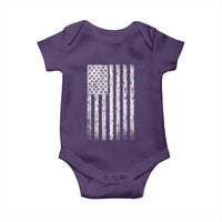 Detroit Michigan State Pride Vintage American Flag Baby Onesie