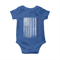 Detroit Michigan State Pride Vintage American Flag Baby Onesie