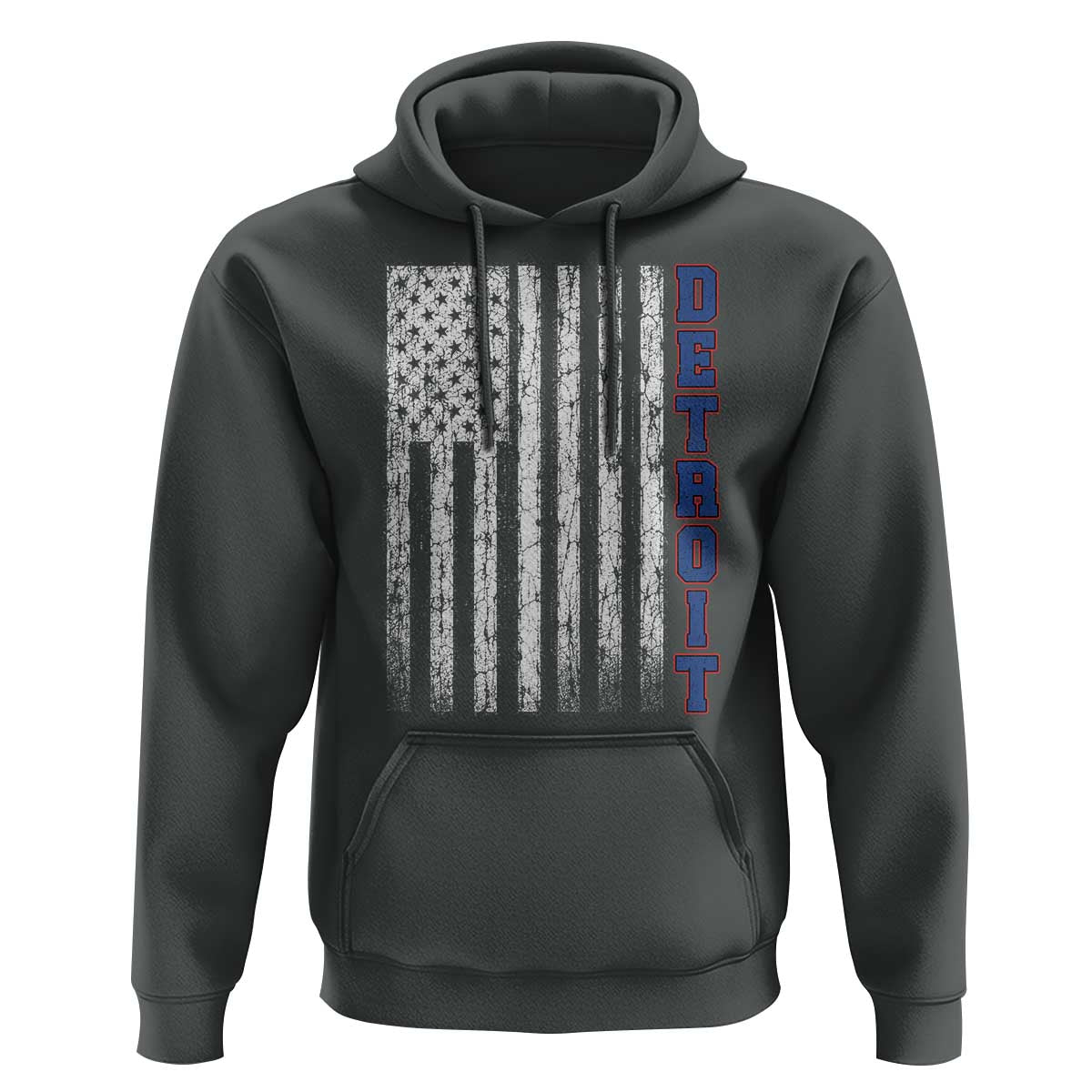 Detroit Michigan State Pride Vintage American Flag Hoodie