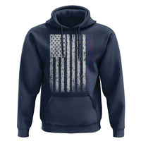 Detroit Michigan State Pride Vintage American Flag Hoodie