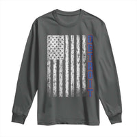 Detroit Michigan State Pride Vintage American Flag Long Sleeve Shirt