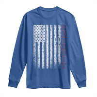 Detroit Michigan State Pride Vintage American Flag Long Sleeve Shirt