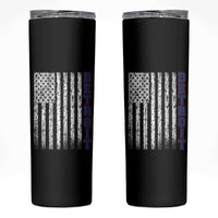 Detroit Michigan State Pride Vintage American Flag Skinny Tumbler