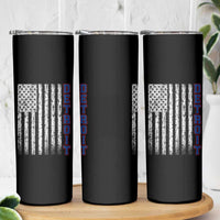 Detroit Michigan State Pride Vintage American Flag Skinny Tumbler