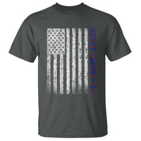 Detroit Michigan State Pride Vintage American Flag T Shirt