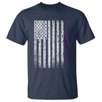 Detroit Michigan State Pride Vintage American Flag T Shirt
