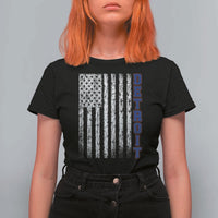 Detroit Michigan State Pride Vintage American Flag T Shirt For Women