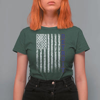 Detroit Michigan State Pride Vintage American Flag T Shirt For Women