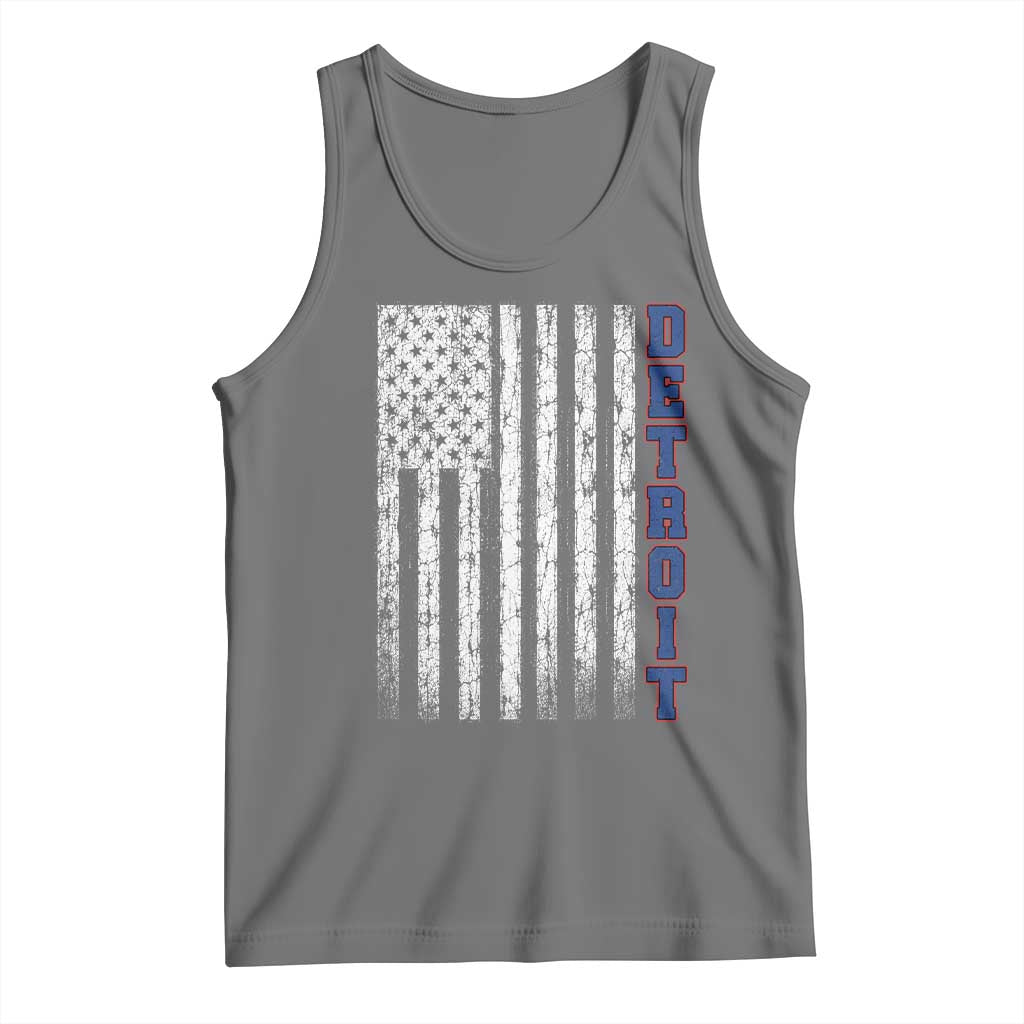 Detroit Michigan State Pride Vintage American Flag Tank Top