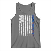 Detroit Michigan State Pride Vintage American Flag Tank Top