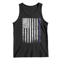 Detroit Michigan State Pride Vintage American Flag Tank Top