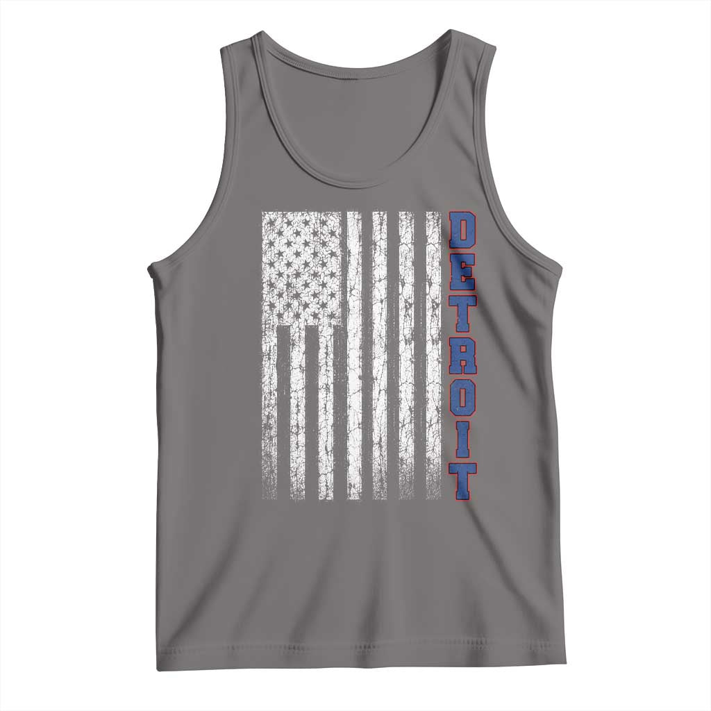 Detroit Michigan State Pride Vintage American Flag Tank Top