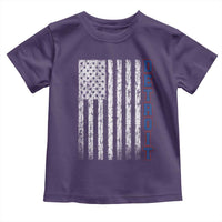 Detroit Michigan State Pride Vintage American Flag Toddler T Shirt