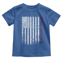 Detroit Michigan State Pride Vintage American Flag Toddler T Shirt