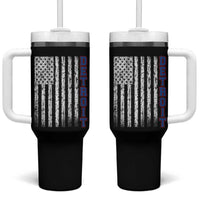 Detroit Michigan State Pride Vintage American Flag Tumbler With Handle