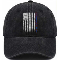 Detroit Michigan State Pride Vintage American Flag Washed Cotton Baseball Cap