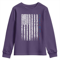 Detroit Michigan State Pride Vintage American Flag Youth Sweatshirt