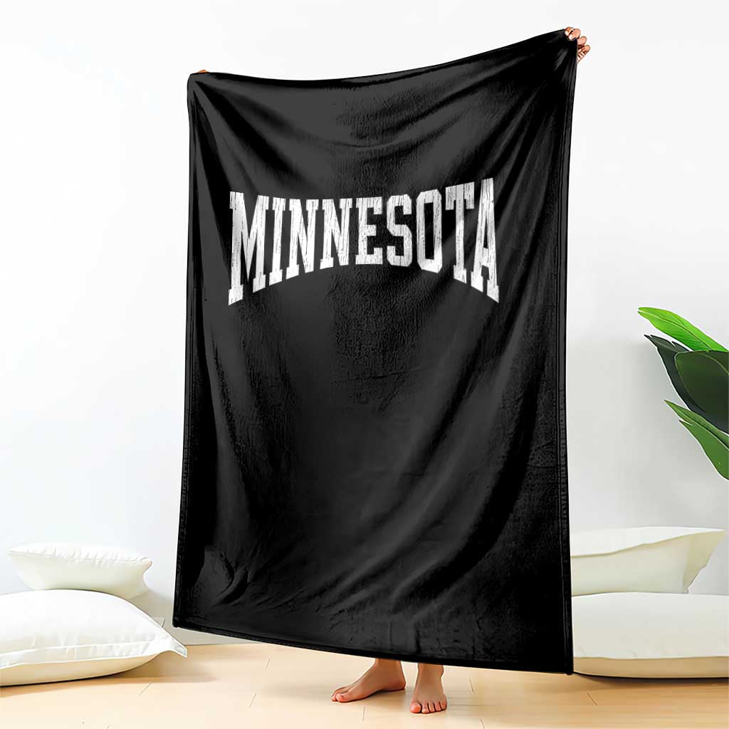 Minnesota MN State Throwback Design Vintage Throw Blanket