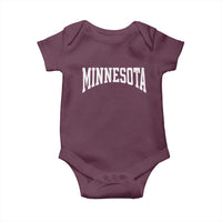 Minnesota MN State Throwback Design Vintage Baby Onesie