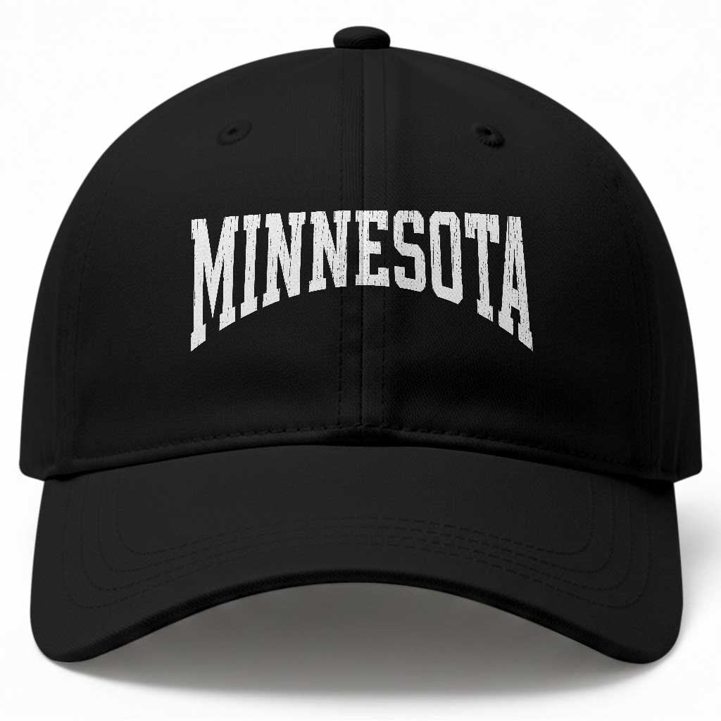 Minnesota MN State Throwback Design Vintage Baseball Cap