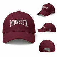 Minnesota MN State Throwback Design Vintage Baseball Cap