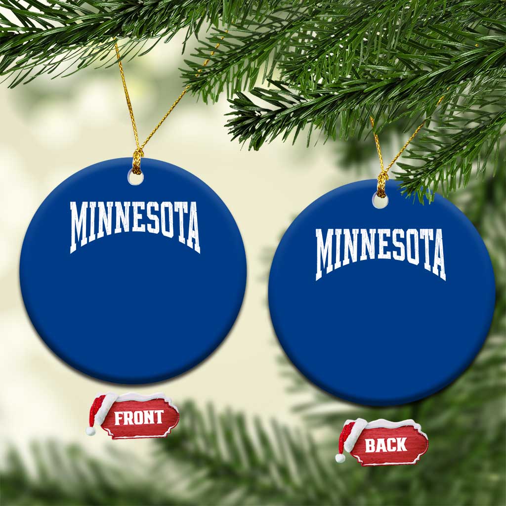 Minnesota MN State Throwback Design Vintage Ceramic Ornament