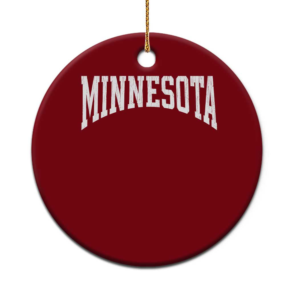 Minnesota MN State Throwback Design Vintage Ceramic Ornament