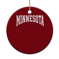 Minnesota MN State Throwback Design Vintage Ceramic Ornament