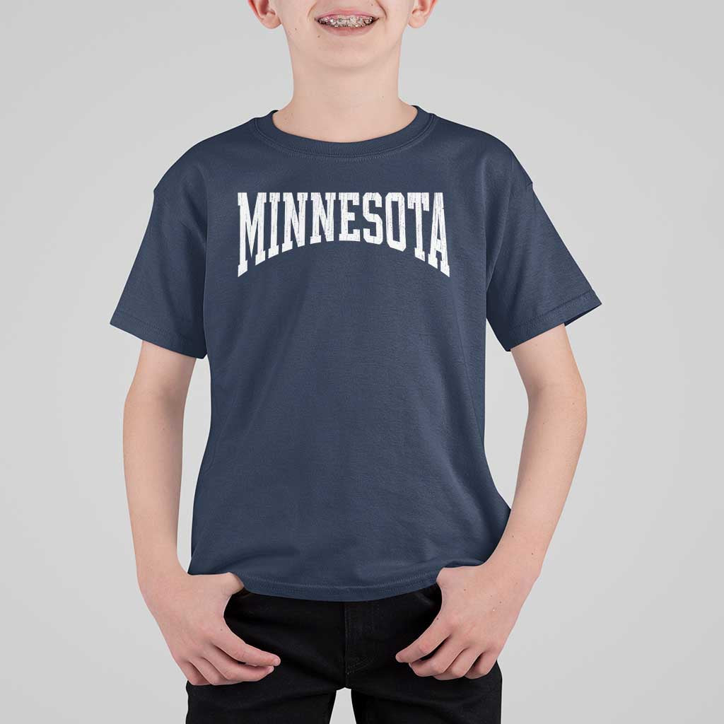 Minnesota MN State Throwback Design Vintage T Shirt For Kid