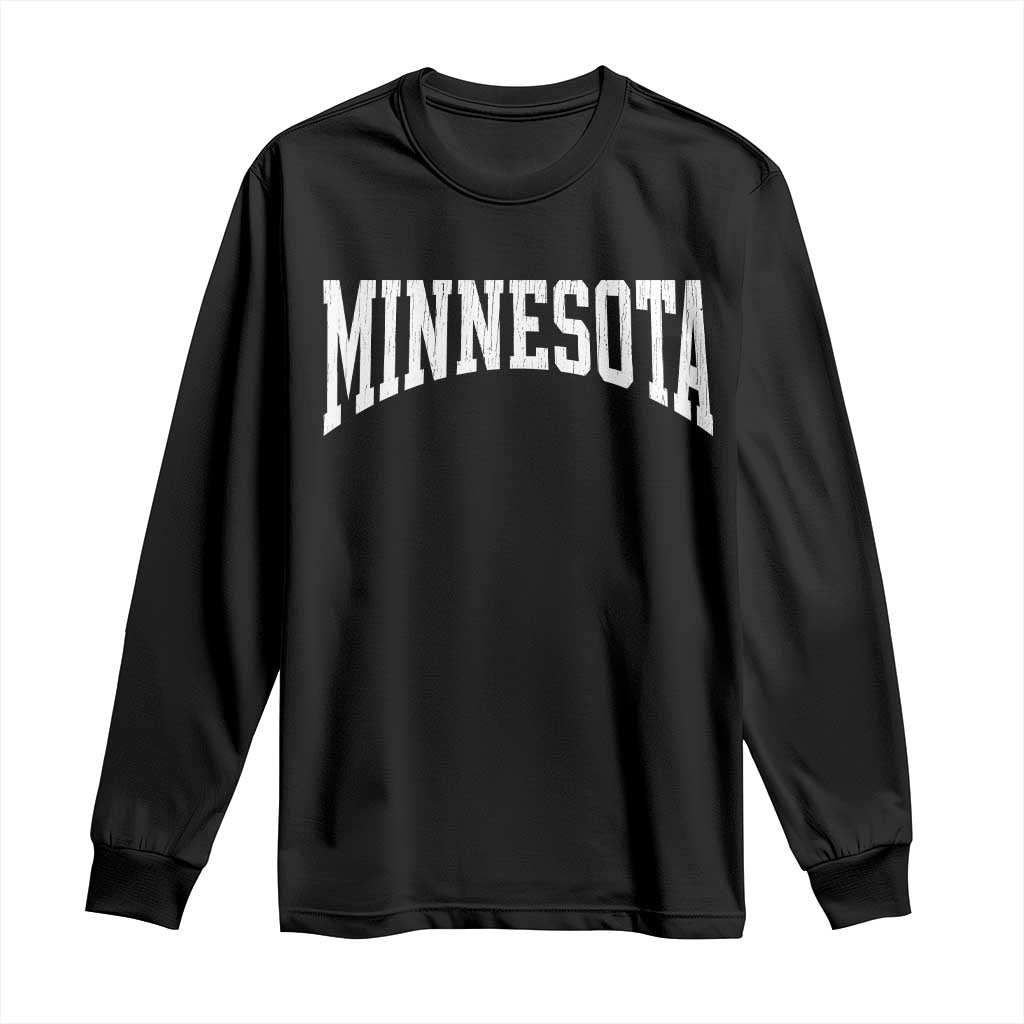 Minnesota MN State Throwback Design Vintage Long Sleeve Shirt