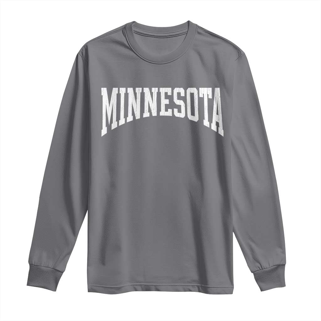 Minnesota MN State Throwback Design Vintage Long Sleeve Shirt